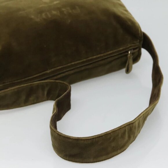 PRADA Shoulder Bag Velor Khaki Auth ep8096 - Picture 8 of 16